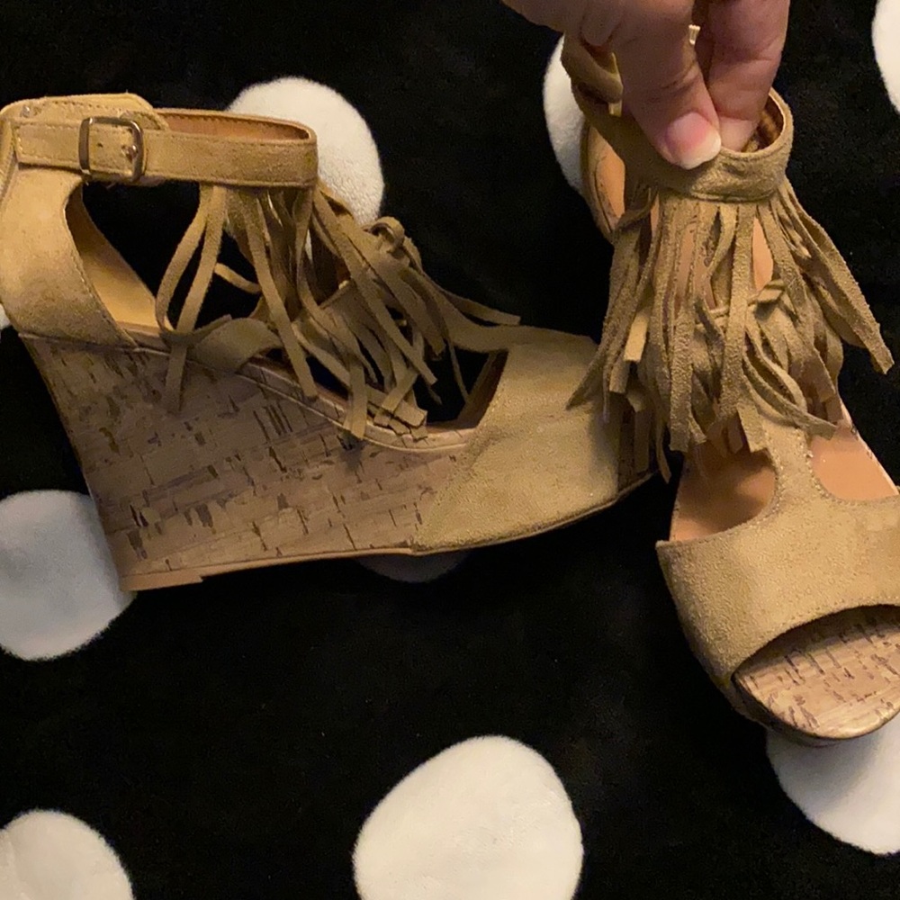 Maurices cork wedge shoes/ booties